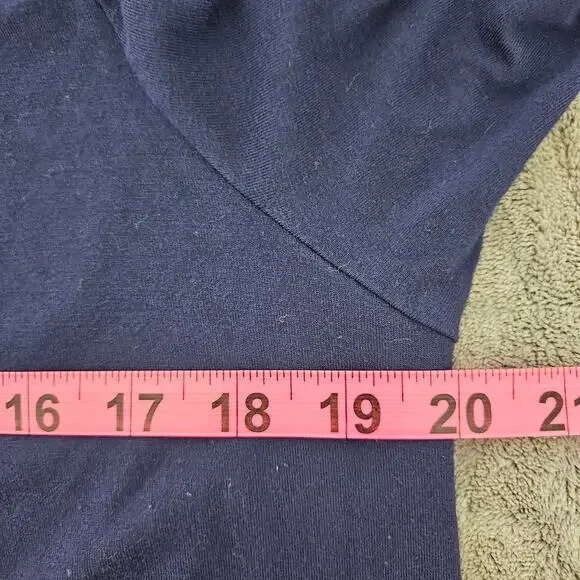 Dip casual dress short sleeve solid blue sz L - Picture 6 of 8